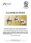 CLASSICO oven - User guide Rev3