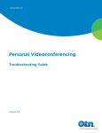 Personal Videoconferencing Troubleshooting Guide
