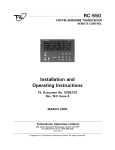 RC-550 Installation and Operating Instructions