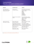 Maestro occupancy sensing switch troubleshooting guide