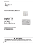 Troubleshooting Manual WARNING AquaLink® RS All