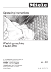 Operating instructions Washing machine IntelliQ 200