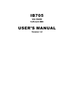 IB705 USER'S MANUAL - IBT Technologies Inc.