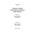 Camosun College Audio Effects Processor USER MANUAL