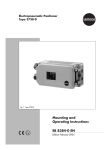 Mounting and Operating Instructions EB 8384-0 EN