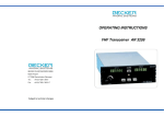 OPERATING INSTRUCTIONS VHF Transceiver AR 3209