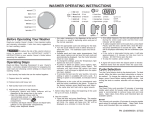 WASHER OPERATING INSTRUCTIONS