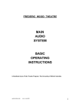 MAIN AUDIO SYSTEM BASIC OPERATING INSTRUCTIONS