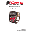 Operating Instructions And Parts Manual