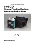 Vapour Plus Fog Machine Operating Instructions