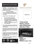 TCWS.54CE3 INSTALLATION AND OPERATING INSTRUCTIONS