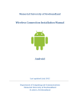Wireless Connection Installation Manual Android