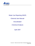 Chemical Analysis - Alberta Environment and Parks