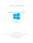 Wireless Connection Installation Manual Windows 8.1