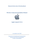 Wireless Connection Installation Manual Apple Leopard 10.5.6