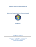 Wireless Connection Installation Manual Windows 7
