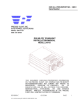 PULSELITE STARLIGHT INSTALLATION MANUAL MODEL 2401S