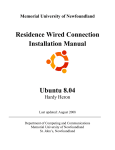 Residence Wired Connection Installation Manual Ubuntu 8.04
