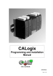 CAL Controls CALogix Programming and Installation Manual 33087