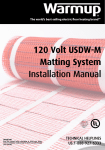 120 Volt USDW-M Matting System Installation Manual
