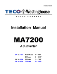 Installation Manual - TECO-Westinghouse Motors (Canada) Inc.