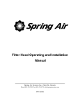 Filter Hood Operating and Installation Manual