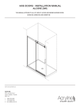 AXIS DOORS - INSTALLATION MANUAL ALCOVE (3W)