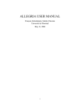 Allegria user manual - Université de Montréal