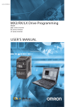 Cx-Drive Programming Software User's Manual for MX2, RX, LX