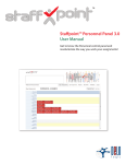Staffpoint™ Personnel Panel 3.0 User Manual