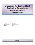 Emergency Medical Assistants Continuing Competence System