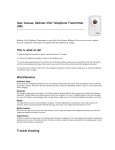 User manual, Bellman Visit Telephone Transmitter (GB