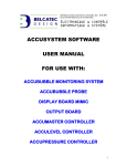 ACCUSYSTEM SOFTWARE USER MANUAL FOR USE WITH: