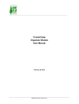 CruiseComp Organizer Module User Manual