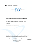 Simulation network exploitation SEDRA and SEDReDE portals: user