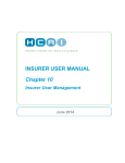 Insurer User Manual, Chapter 10