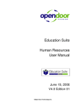 Education Suite Human Resources User Manual