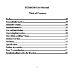 TG300/200 User Manual Table of Contents