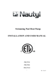 Swimming Pool Heat Pump INSTALLATION AND USER MANUAL