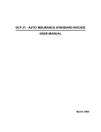 OCF 21 - Auto Insurance Standard Invoice User Manual