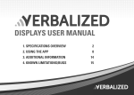 DISPLAYS USER MANUAL