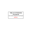 TIME and ATTENDANCE User Manual