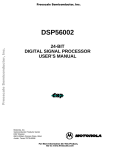 DSP56002 User's Manual Rev. 1