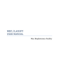 MBF_CLASSIFY USER MANUAL