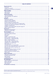 User's manual TABLE OF CONTENTS General