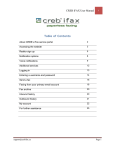 CREB iFAX User Manual Table of Contents