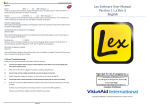 Lex Software User Manual Version 1.1.x Rev A English