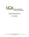 Electronic Reporting Tool User Manual