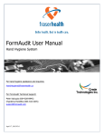 FormAudit User Manual - Fraser Health Authority