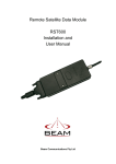 Remote Satellite Data Module RST600 Installation and User Manual